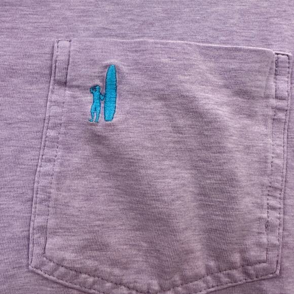 Johnny-o mens sz Medium polo shirt purple cotton preppy surf - Picture 3 of 7